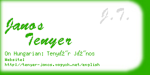 janos tenyer business card